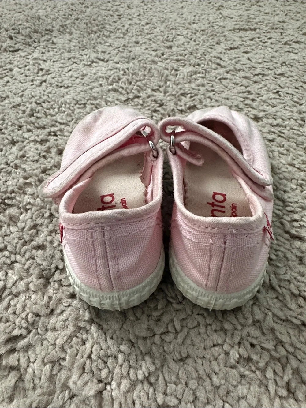 Cienta Light Pink Canvas Mary Jane Shoes for new walker (size 19)